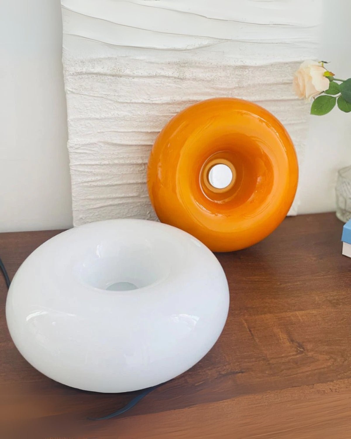Soft LED Light Table Lamp in Round Donut Shape