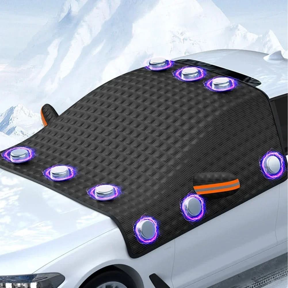 FrostGuard Magnetic All-Weather Car Cover with Reflective Shielding