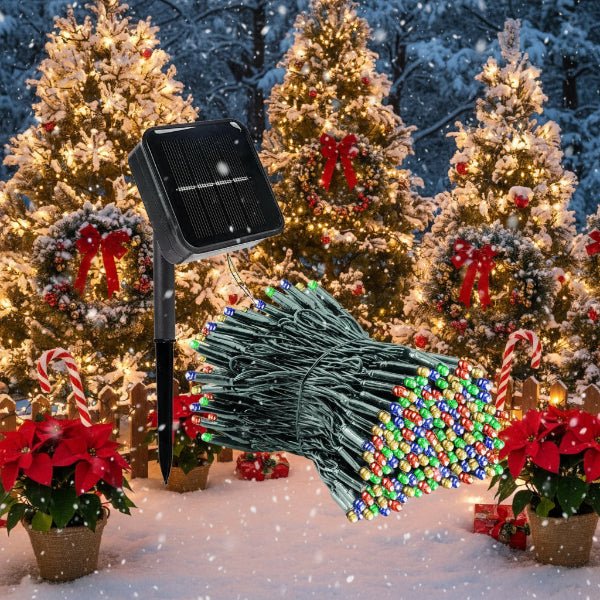 RadiantTwinkle Solar-Powered LED String Lights – 300 Bright LEDs