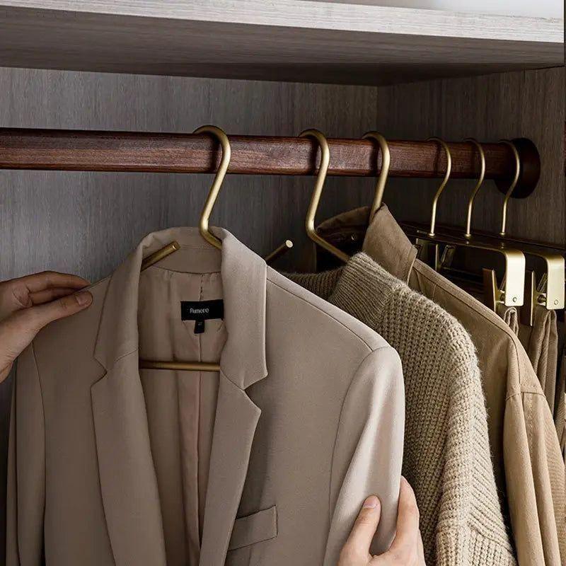ChicSpace Gold and Silver Hanger Set for Organized Wardrobes