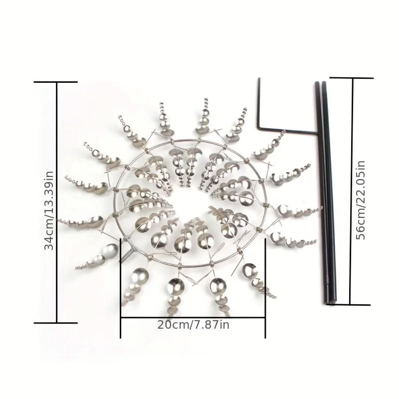 TwirlGaze Deluxe Garden Spinner with Dual Motion for Outdoor Elegance