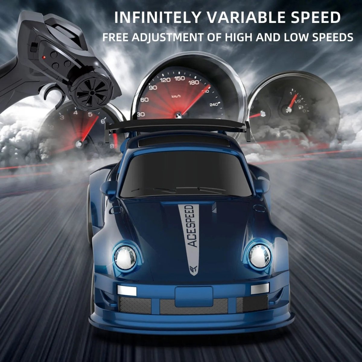 Speedster Mini 1:64 Racing Car with Remote Control and Drift Features