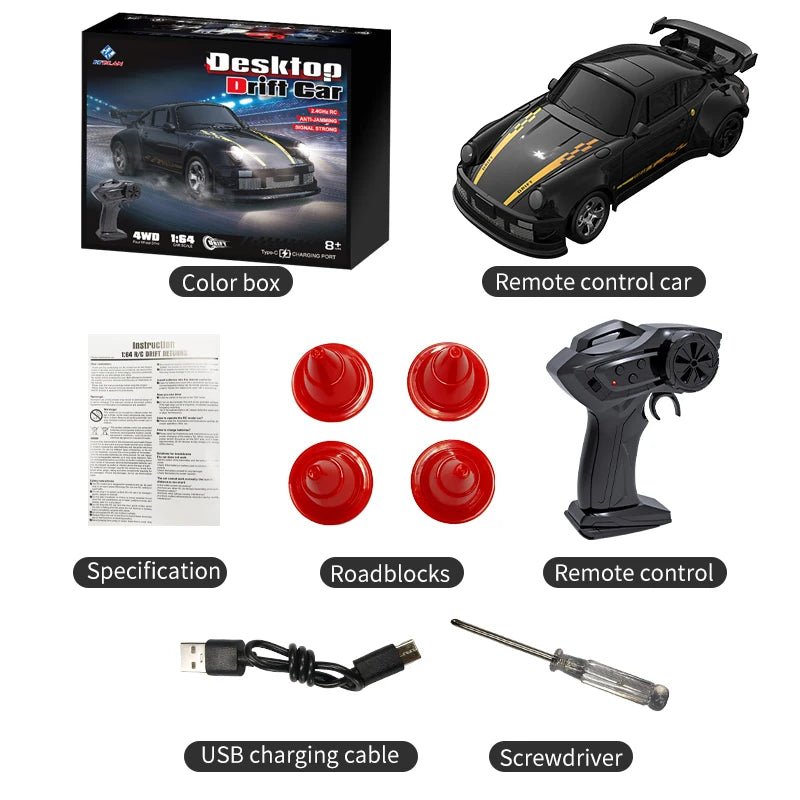 Mini Drift Racer 1:64 Remote Control Car for Ultimate Control