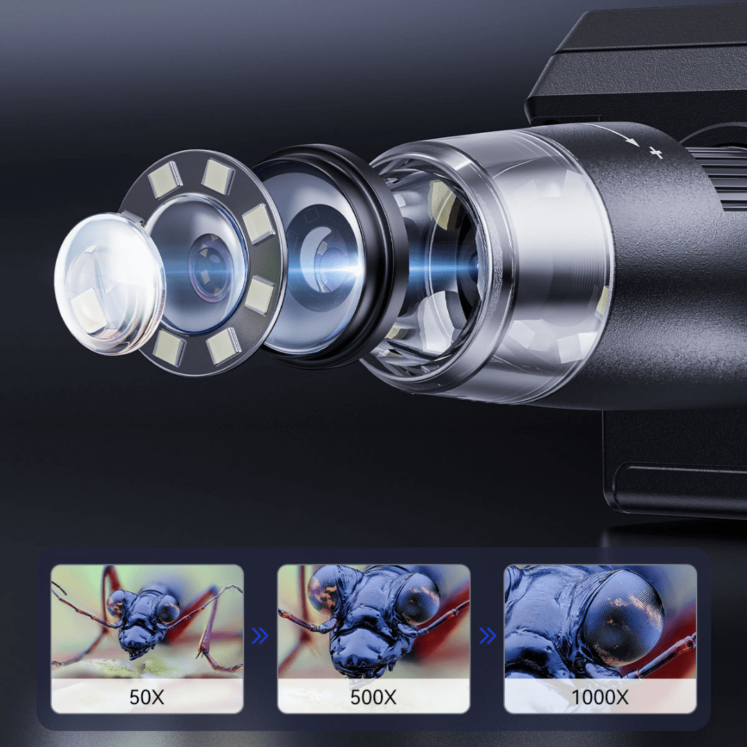 PrecisionView HD Digital Microscope with Built-In Display