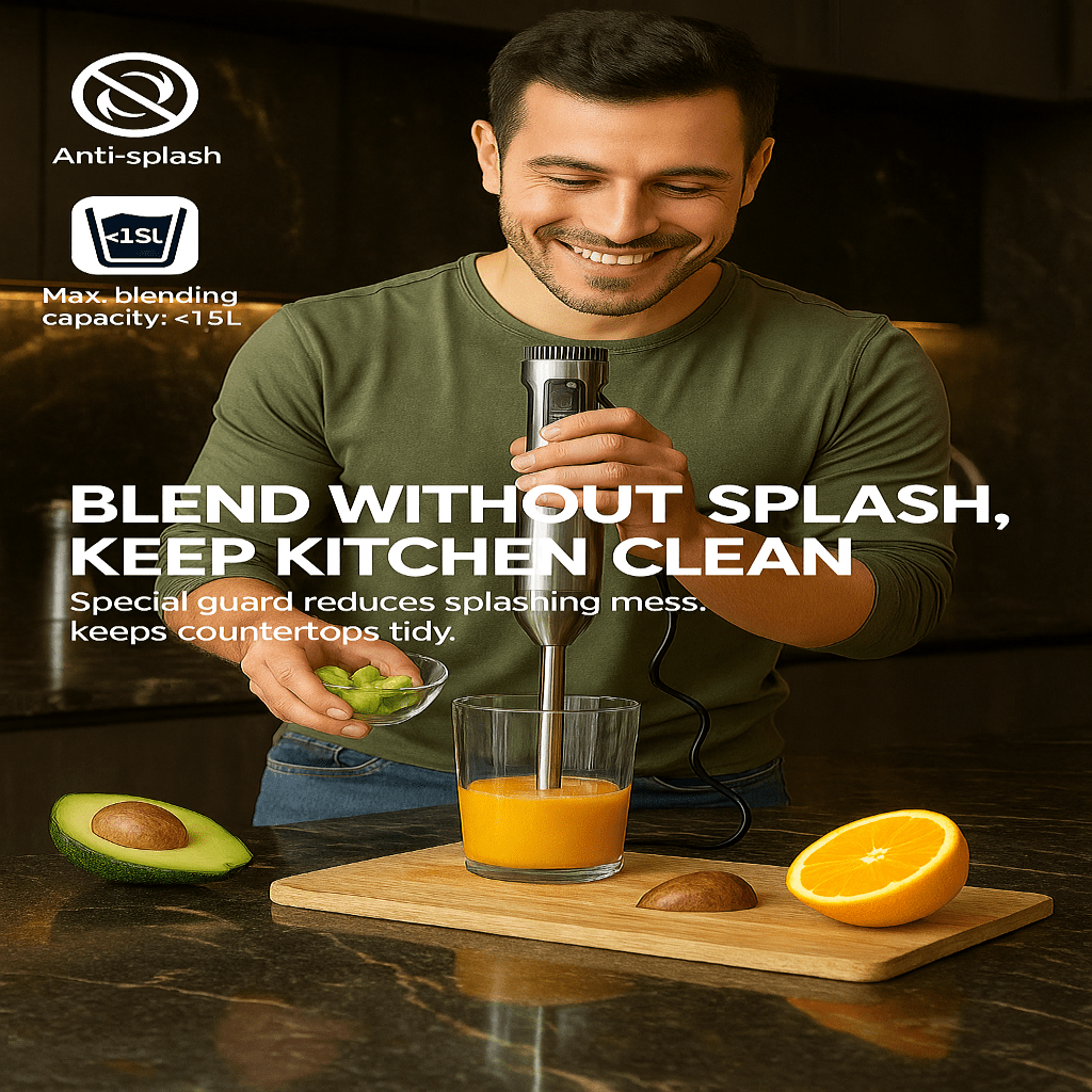 FusionMix 1000 W Multifunctional Hand Blender for Seamless Cooking