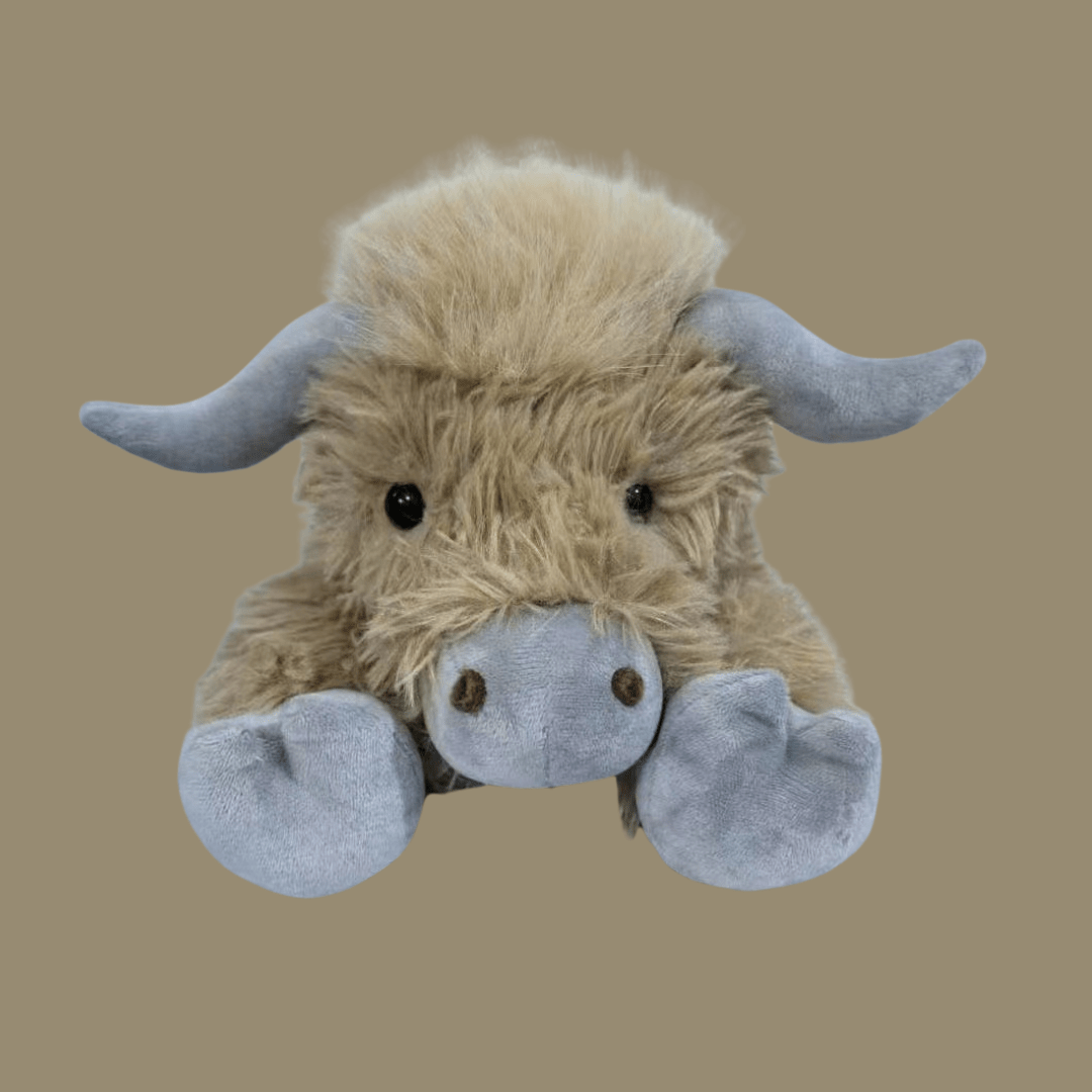 Cozy Highland Cow Plush Companion with Rustic Appeal