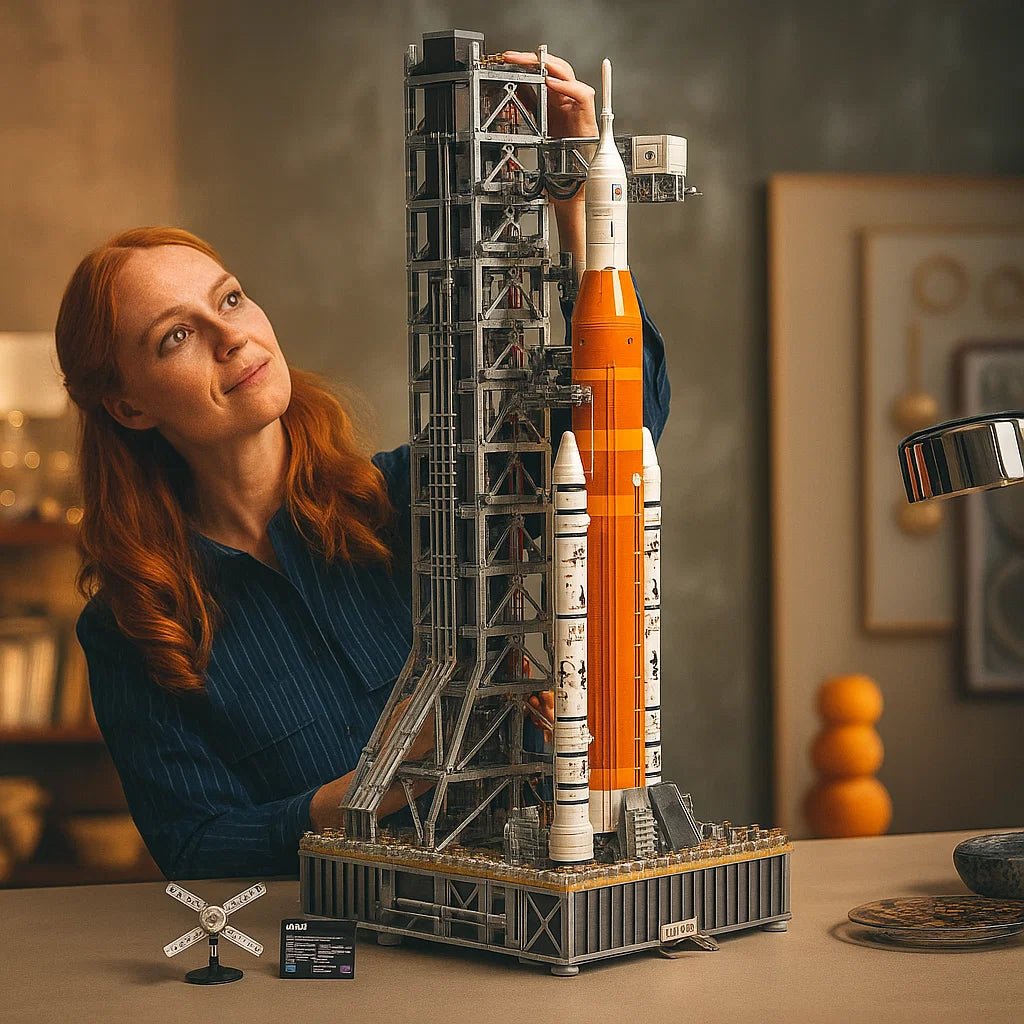 Galactic Explorer Rocket Assembly Set with Launch Platform
