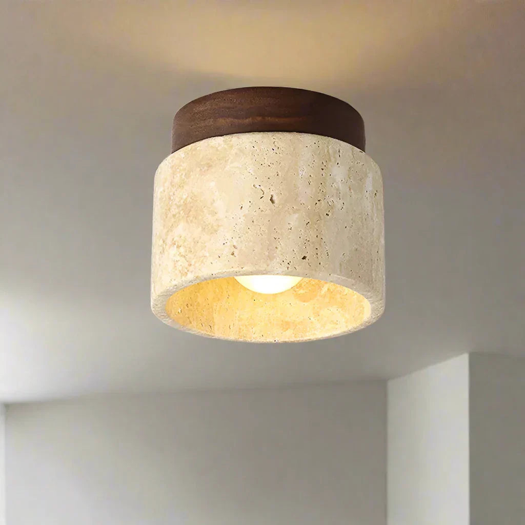 SereneGlow Soft Cream Japanese Ceiling Light for Modern Spaces