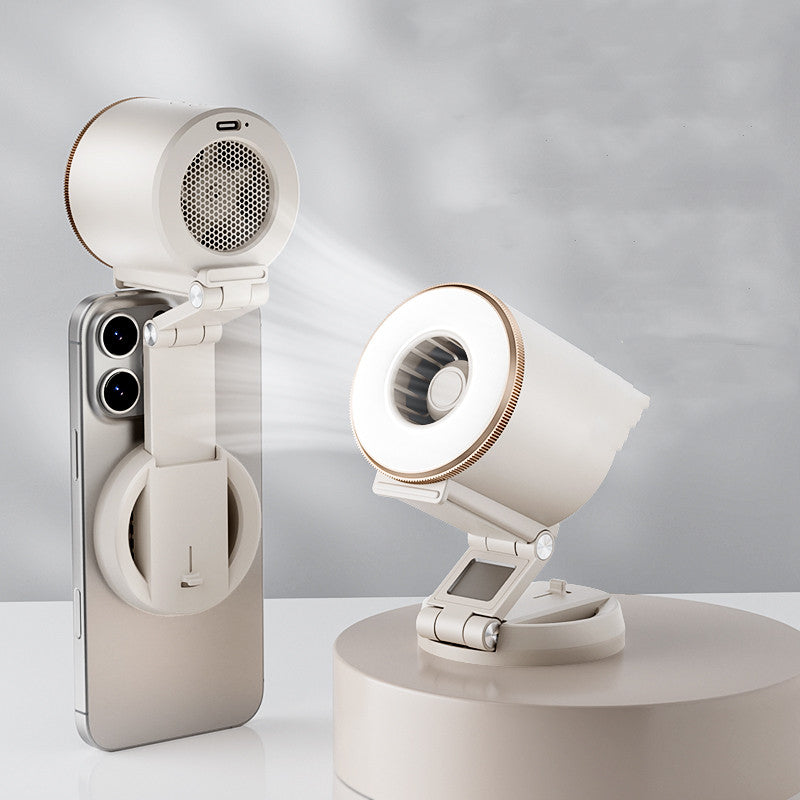 Portable Magnetic Phone Fan with Three Airflow Speeds for Summer