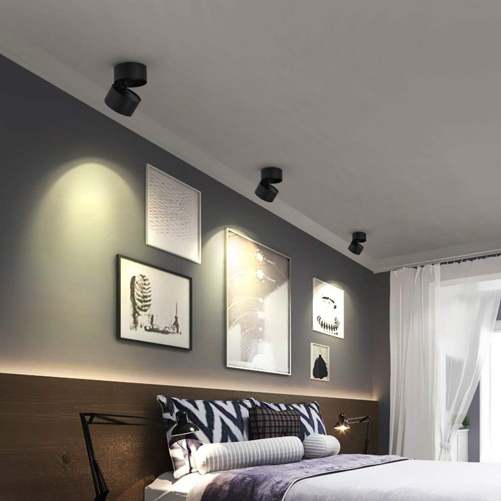 Modern Swivel Ceiling Spotlight in Black and White – LED Design