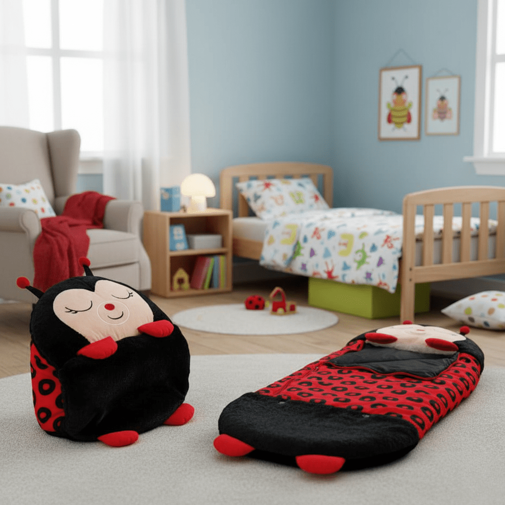 SnuggleBuddy Travel Sleeping Bag with Plush Companion