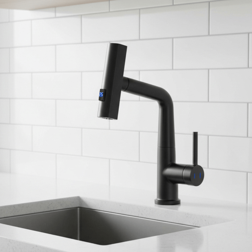 SmartStream Faucet with 360-Degree Swivel and LED Temp Indicator