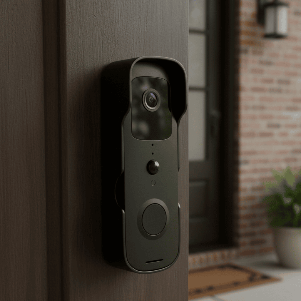 GuardianEye 1080p Wide-Angle Smart Doorbell Camera
