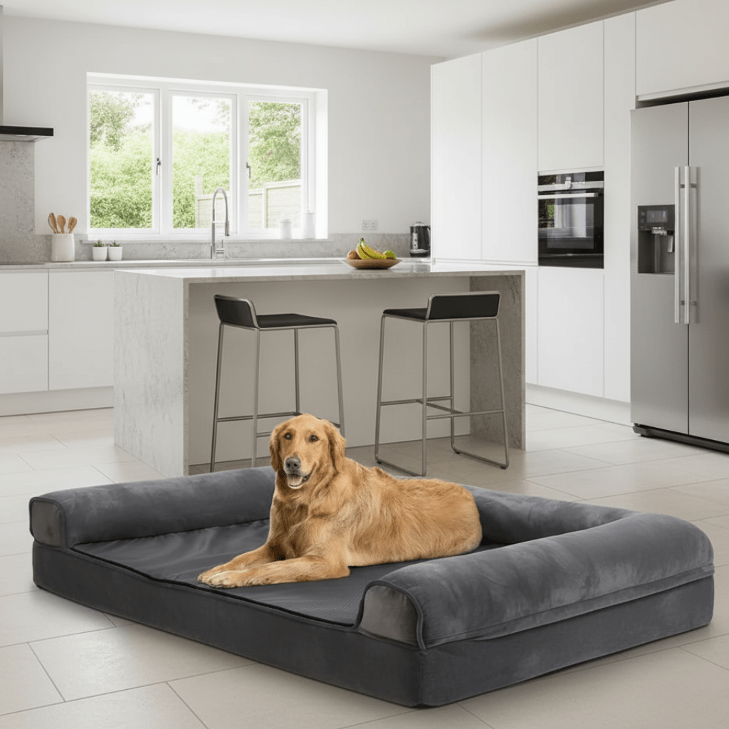 SerenePaw Orthopedic Memory Foam Dog Bed with Water-Resistant Cover