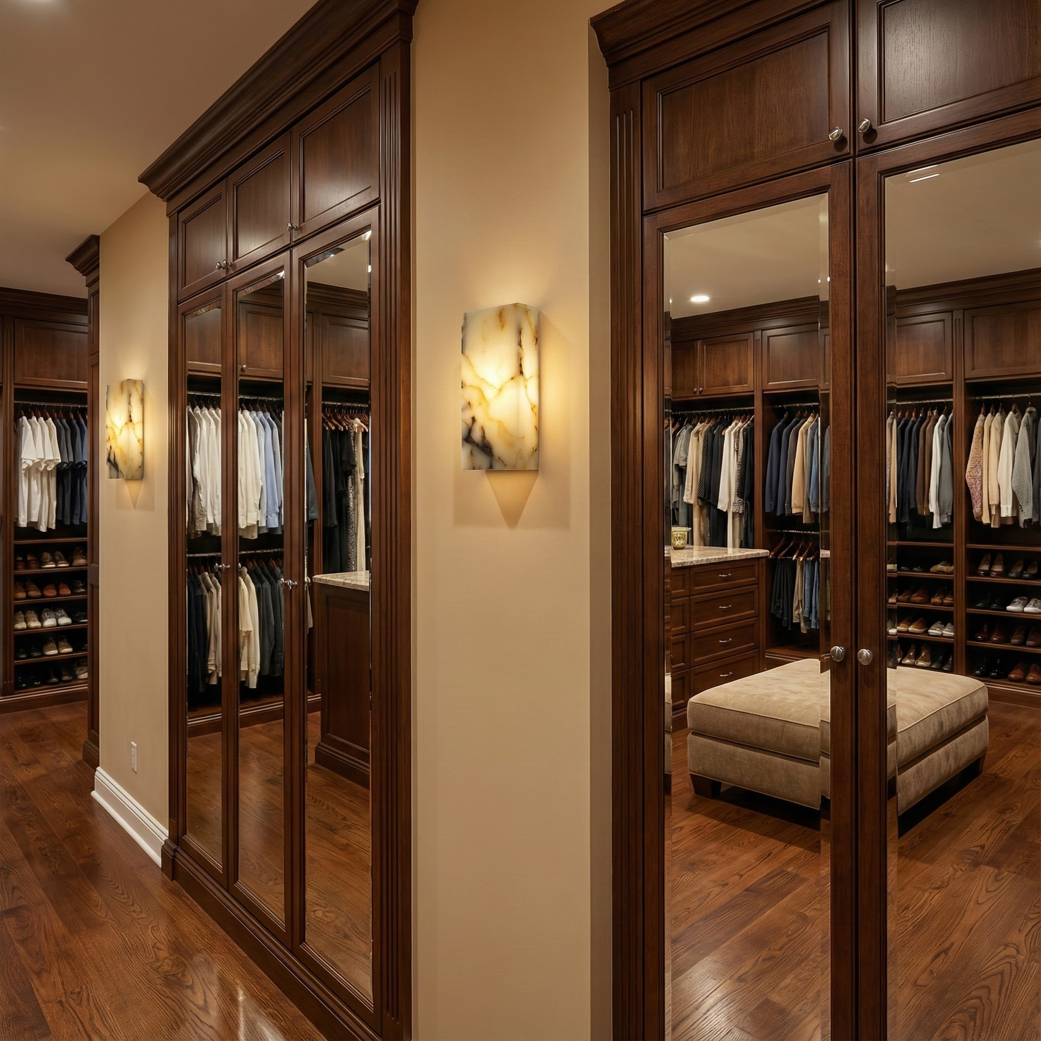 MarbleGlow Compact Wall Sconce: Stylish Marble Lighting for Any Room