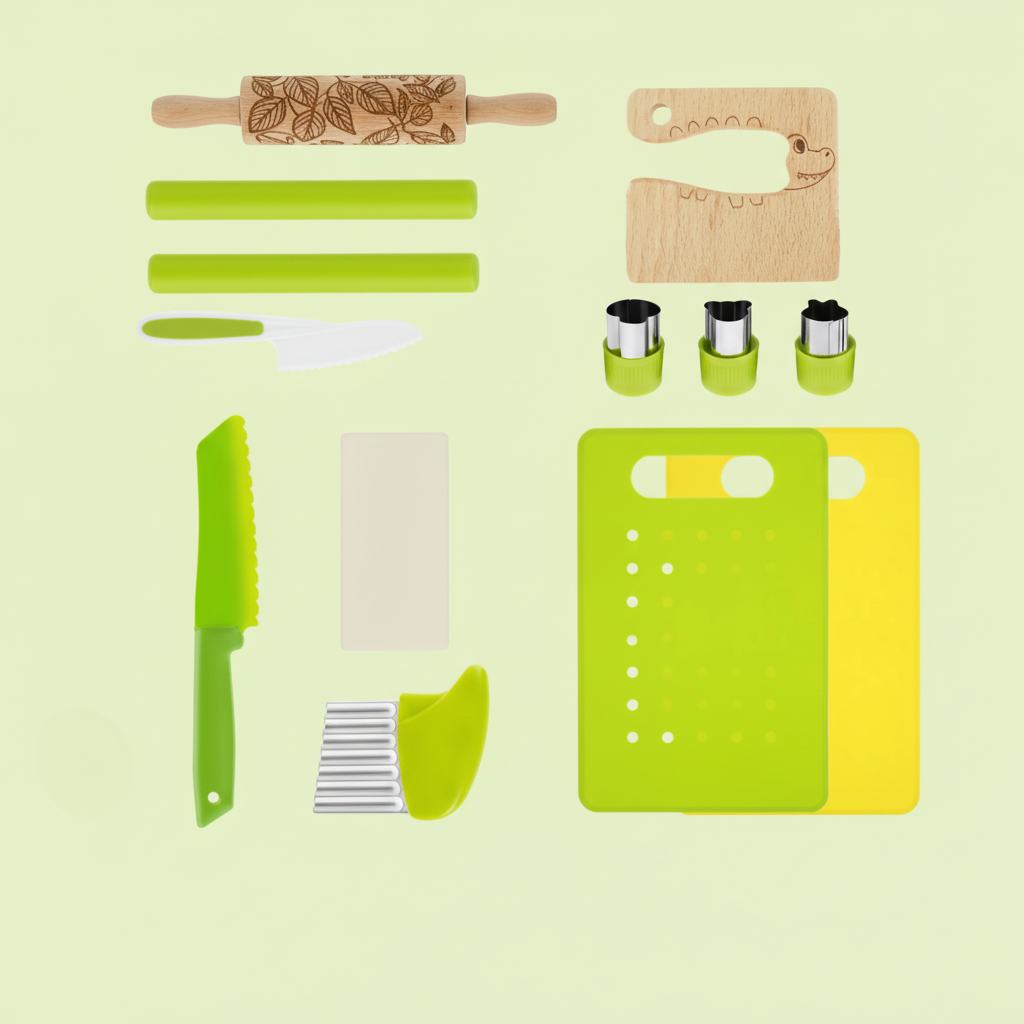Little Chefs Cooking Set - Safe Kitchen Tools for Kids