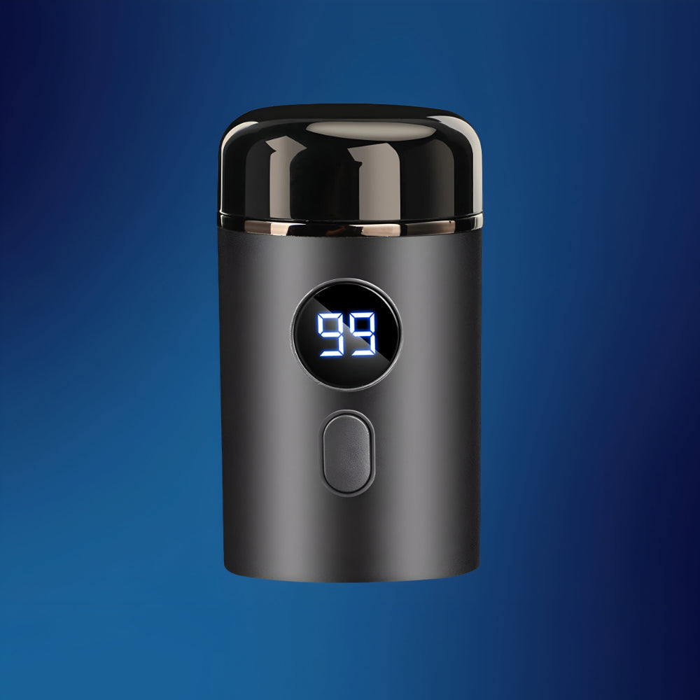 Compact Electric Razor with Digital Indicator and USB-C Charging