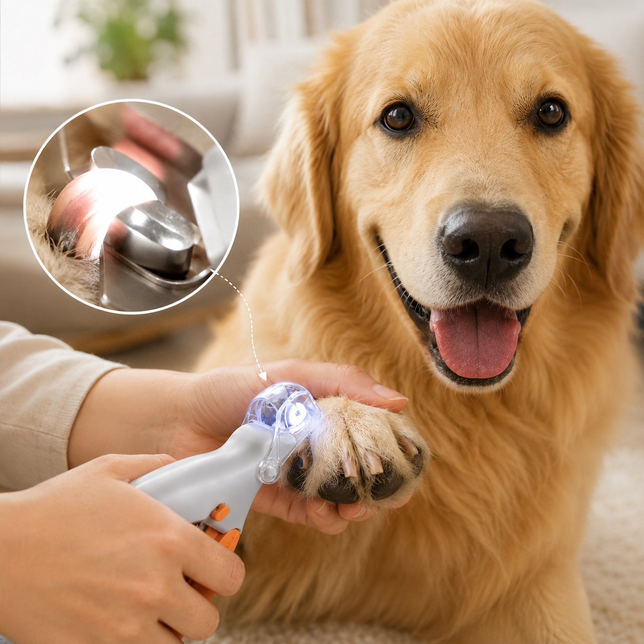 Dog Nail Clipper with Quick Sensor Feature
