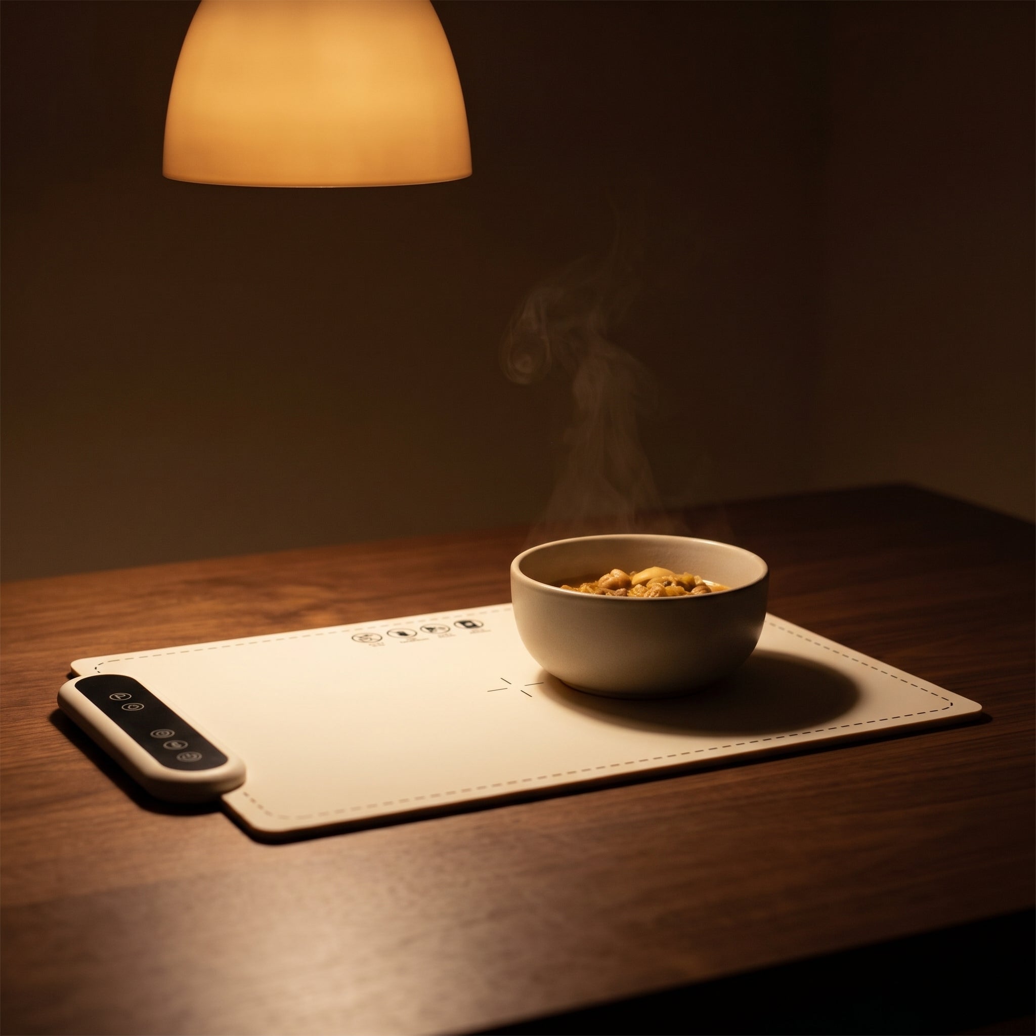 Food Warmer Mat with Electric Heating | 6 Heat Settings | 24-Hour Timer | Waterproof Design | Overheat Safety Feature