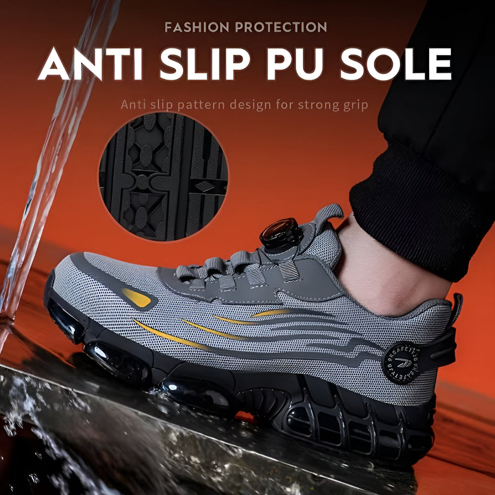 Ultimate Men's Work Shoes with Steel Toe and Slip Resistance