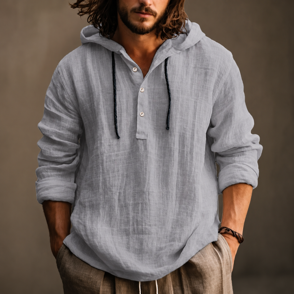 Men's Lightweight Hooded Pullover for Summer Comfort