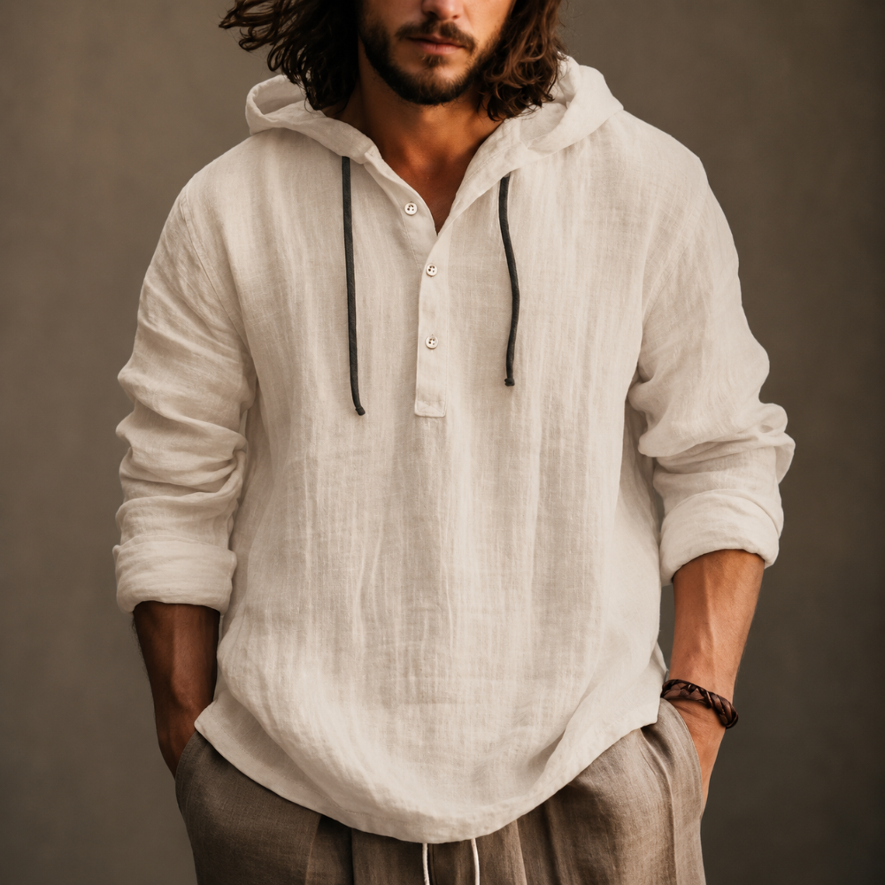 Men's Lightweight Hooded Pullover for Summer Comfort