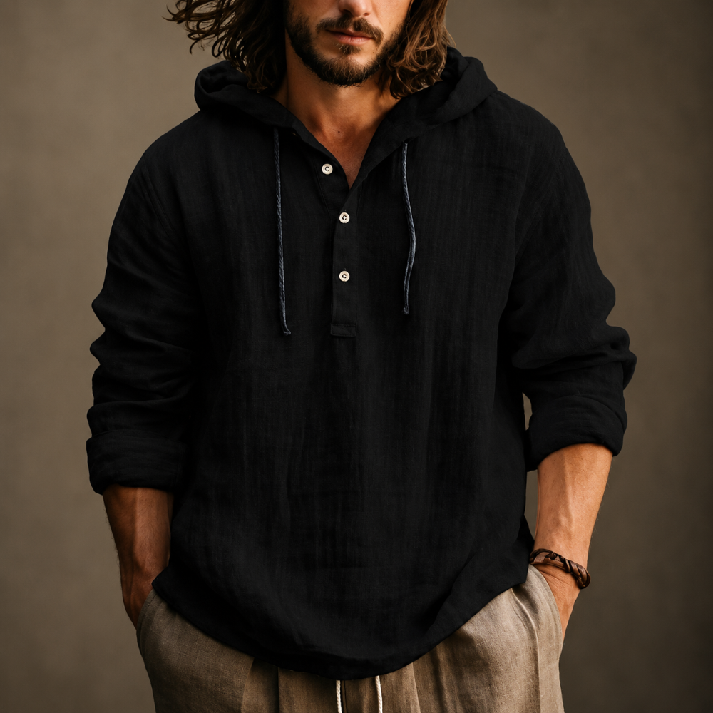 Men's Lightweight Hooded Pullover for Summer Comfort