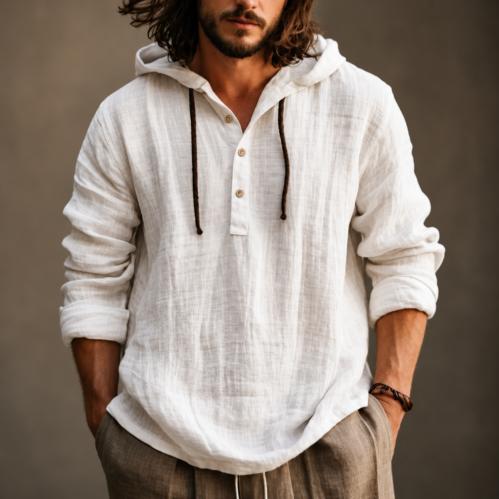 Men's Lightweight Hooded Pullover for Summer Comfort