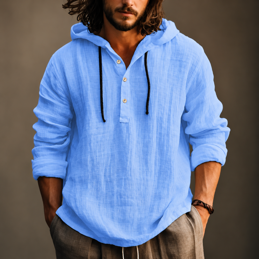 Men's Lightweight Hooded Pullover for Summer Comfort