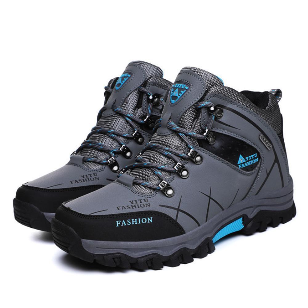 Waterproof Non-Slip Hiking Boots for Men with Fleece Lining - Winter Wear