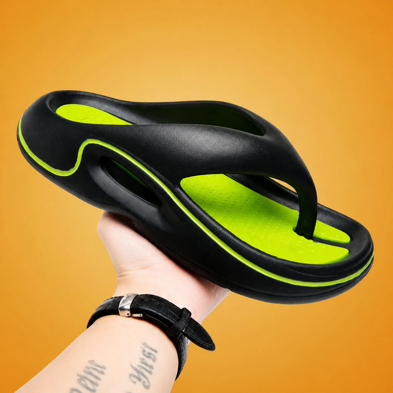 Lightweight Men's Flip-Flop Slides with Cushioning and Sport Grip