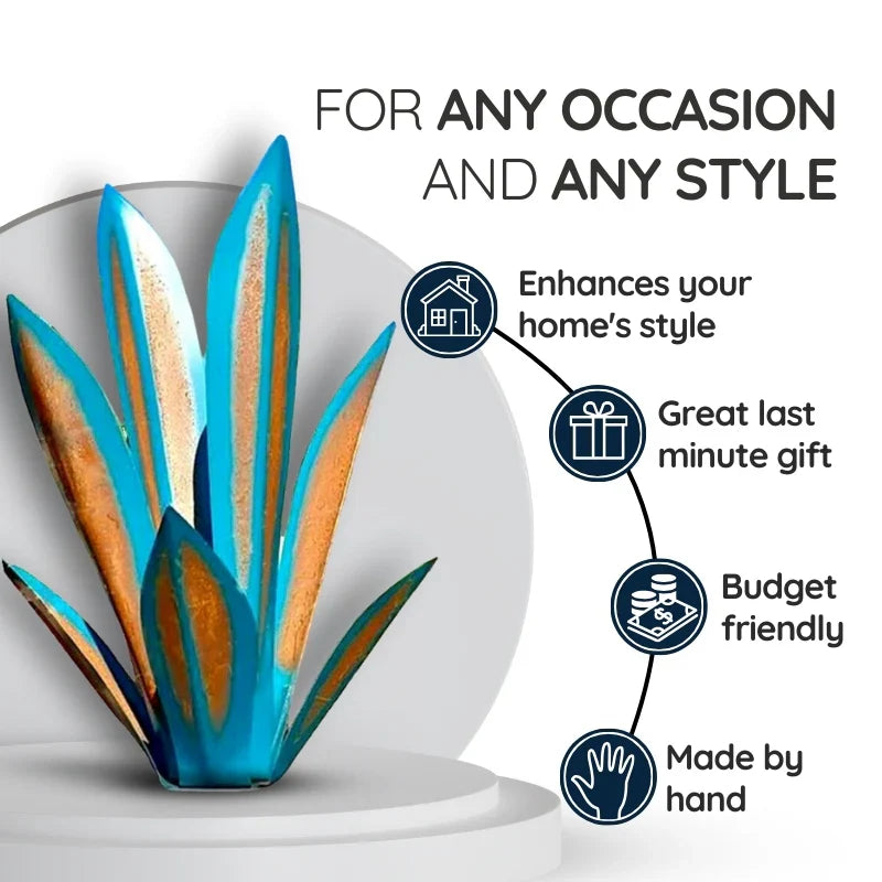 Rustic Metal Agave Plant for Indoor and Outdoor Decor
