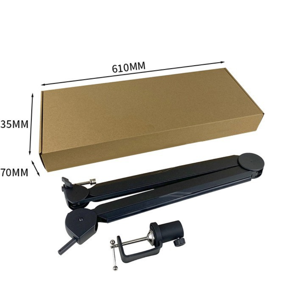 Versatile Microphone Boom Arm with Integrated Cable Management