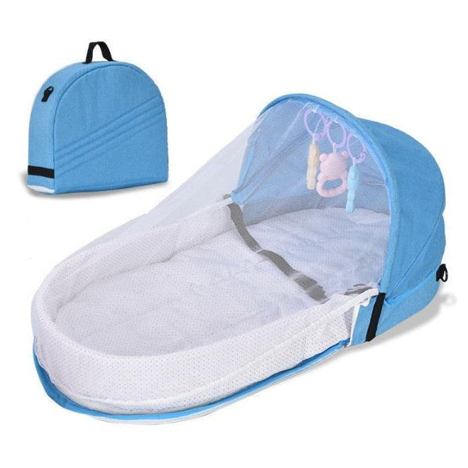Foldable Pop-Up Mosquito Tent Bed for Babies | Cotton | 0-18 Months | Travel & Home
