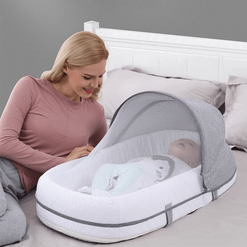 Foldable Pop-Up Mosquito Tent Bed for Babies | Cotton | 0-18 Months | Travel & Home