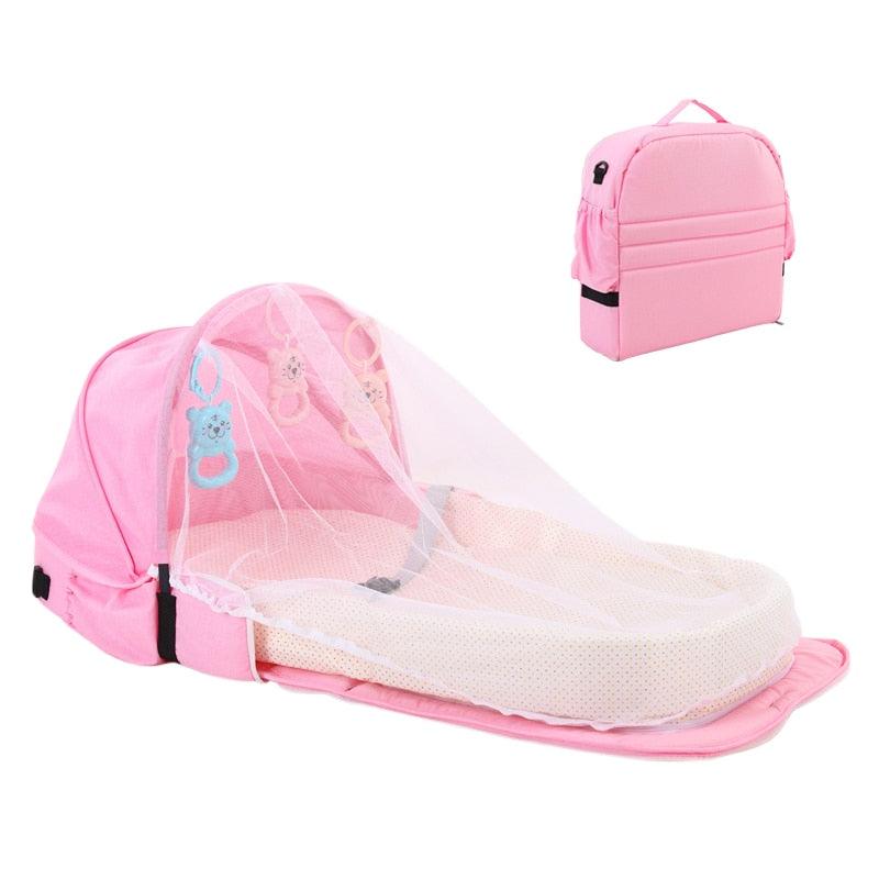 Foldable Pop-Up Mosquito Tent Bed for Babies | Cotton | 0-18 Months | Travel & Home