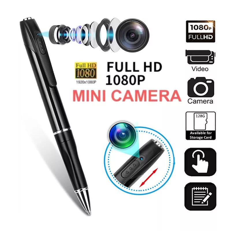 Compact Digital Voice and Video Recorder Pen for Business Meetings 1080P