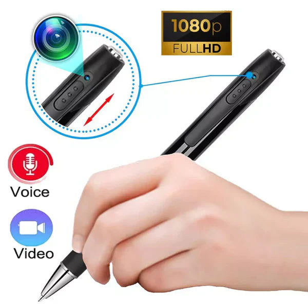 Compact Digital Voice and Video Recorder Pen for Business Meetings 1080P