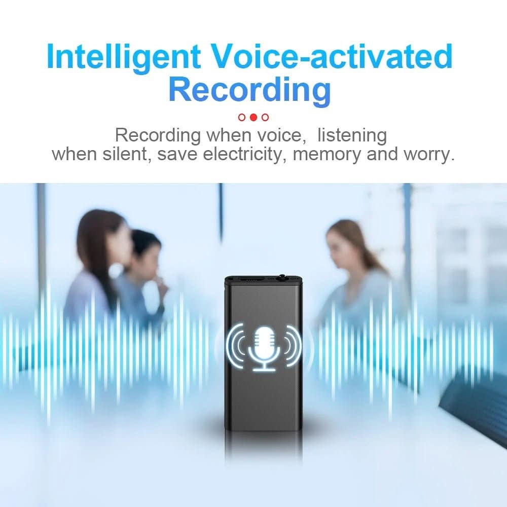 PocketPro Mini Voice Recorder with Smart Activation and 32 GB Memory