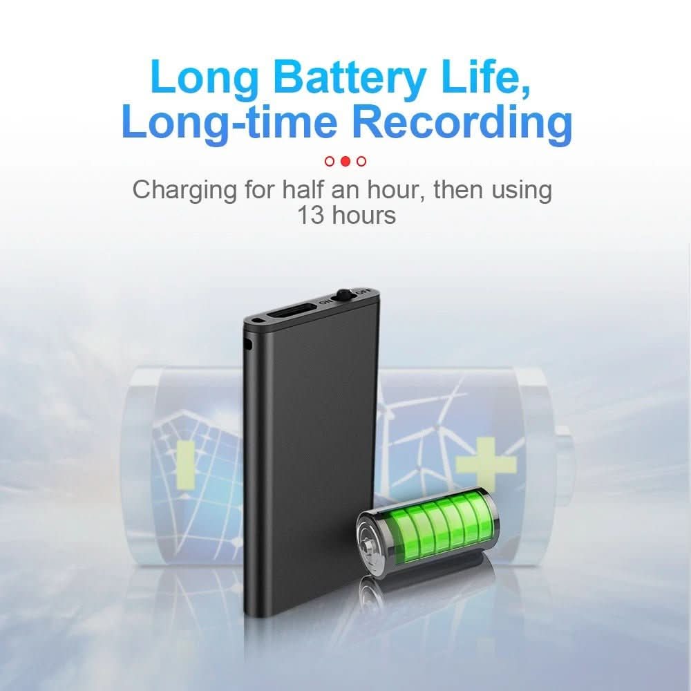 PocketPro Mini Voice Recorder with Smart Activation and 32 GB Memory