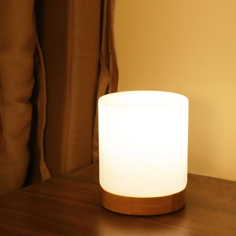 Stylish Touch-Activated Glass Lamp - 360° Ambient Light