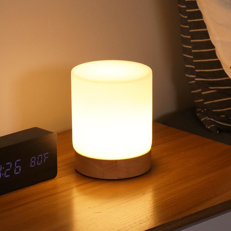 Stylish Touch-Activated Glass Lamp - 360° Ambient Light