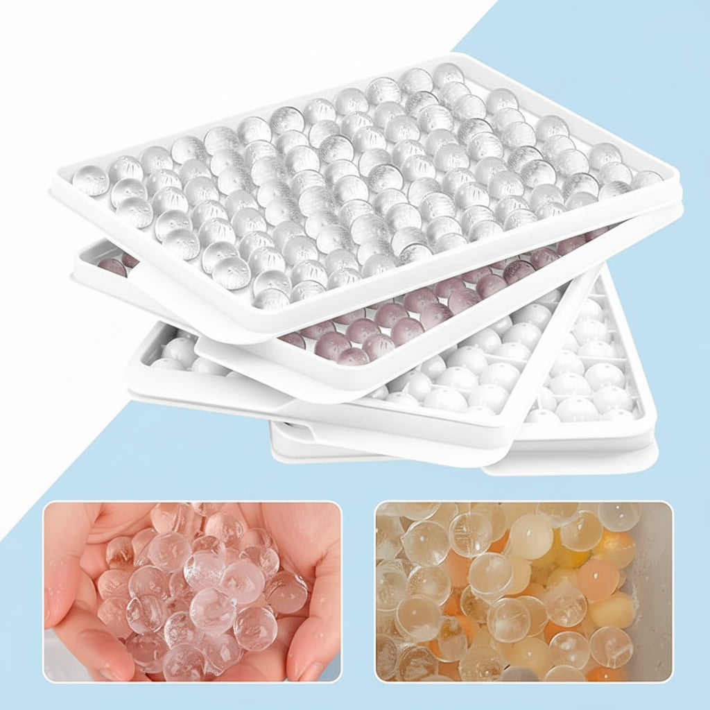 Compact Silicone Sphere Ice Maker with Lid for Bottles