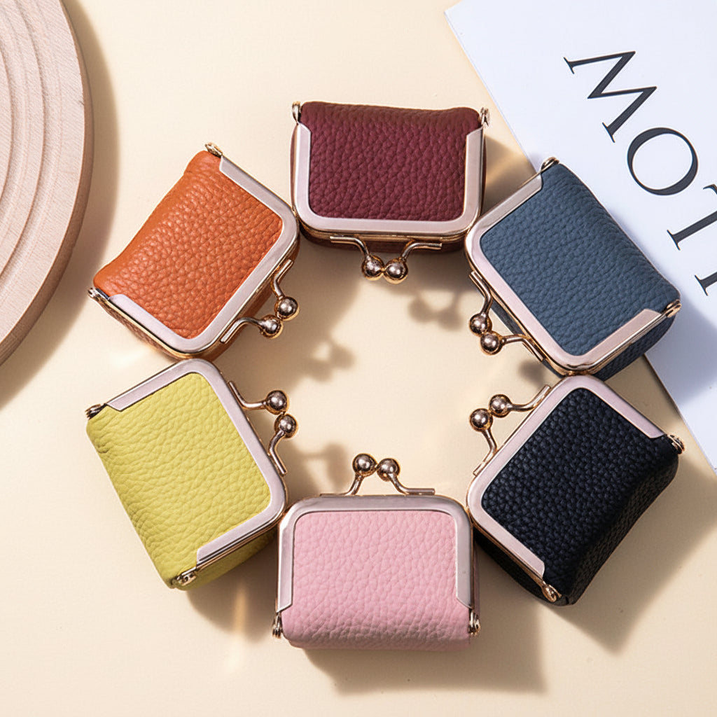 Chic Travel Jewelry Organizer in Premium Leather with Gold Closure