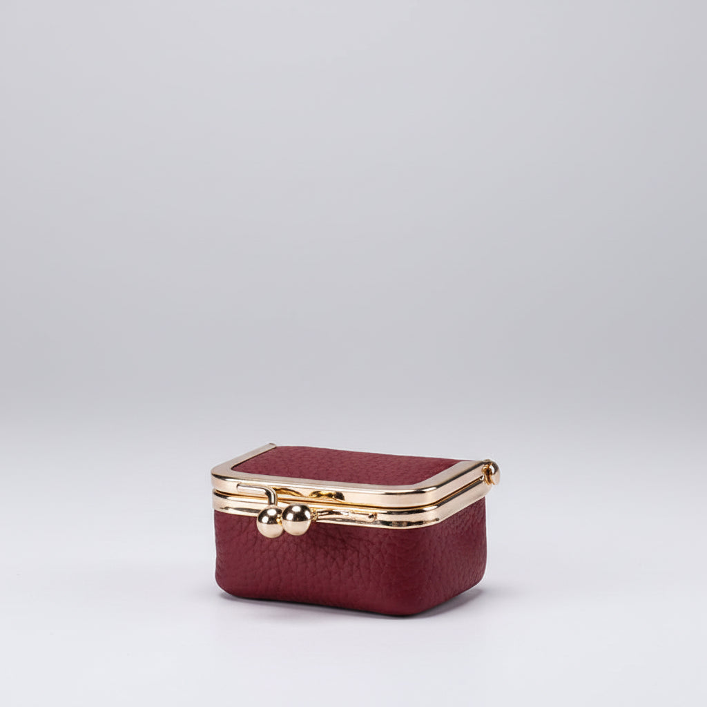 Chic Travel Jewelry Organizer in Premium Leather with Gold Closure