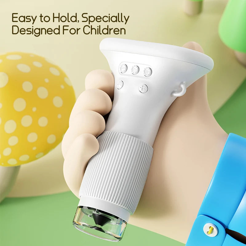 Handheld Mini Microscope - 1000X Magnification for Kids' STEM Activities