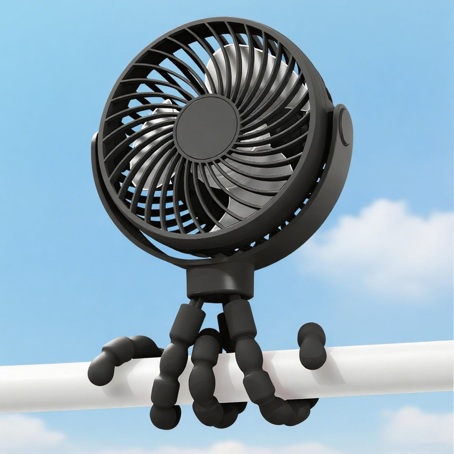 Compact Clip-On Fan for Strollers and Travel