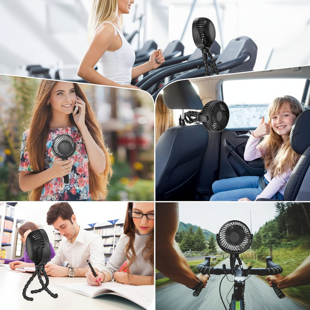 Compact Clip-On Fan for Strollers and Travel