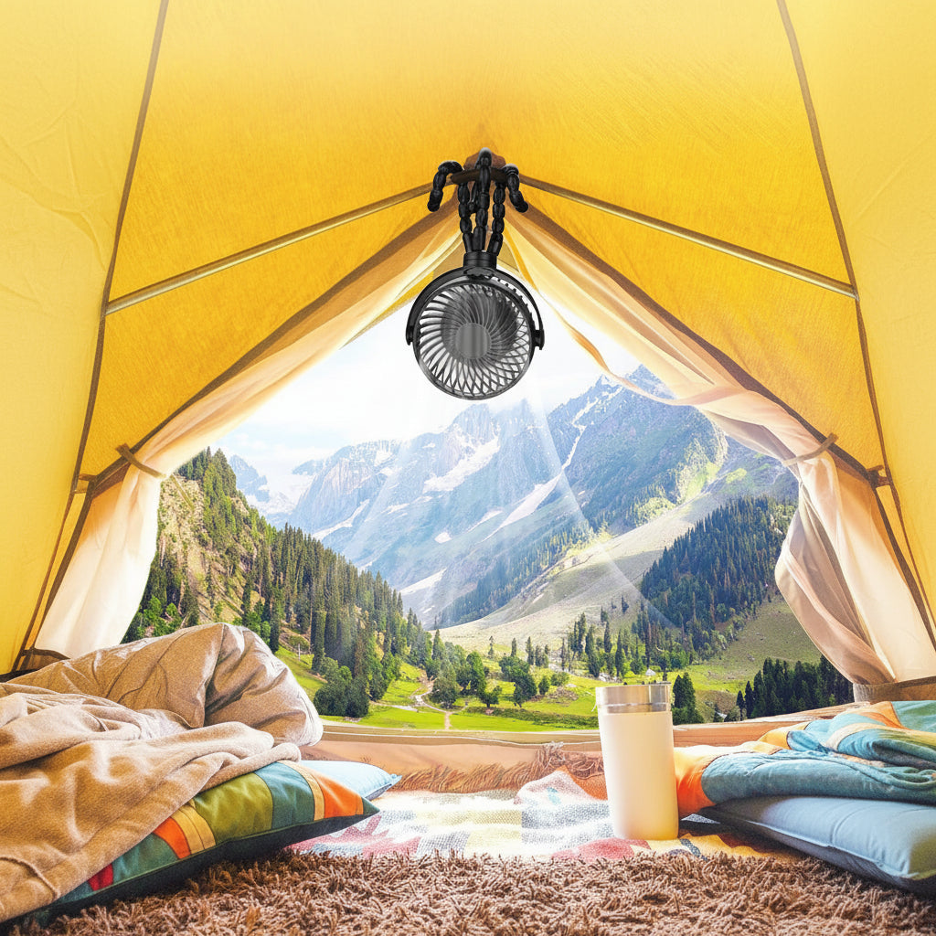 Compact Clip-On Fan for Strollers and Travel