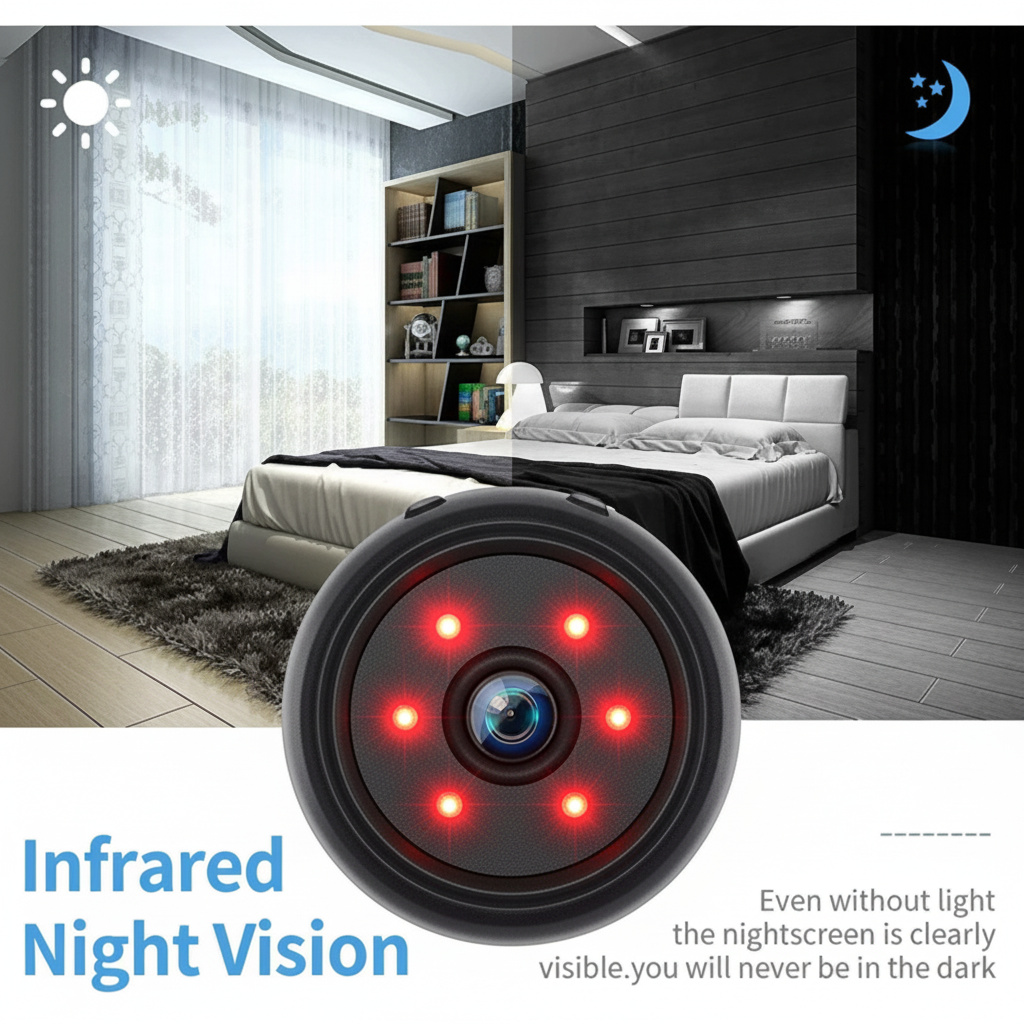 Compact Wireless Security Camera with HD Streaming and Night Vision